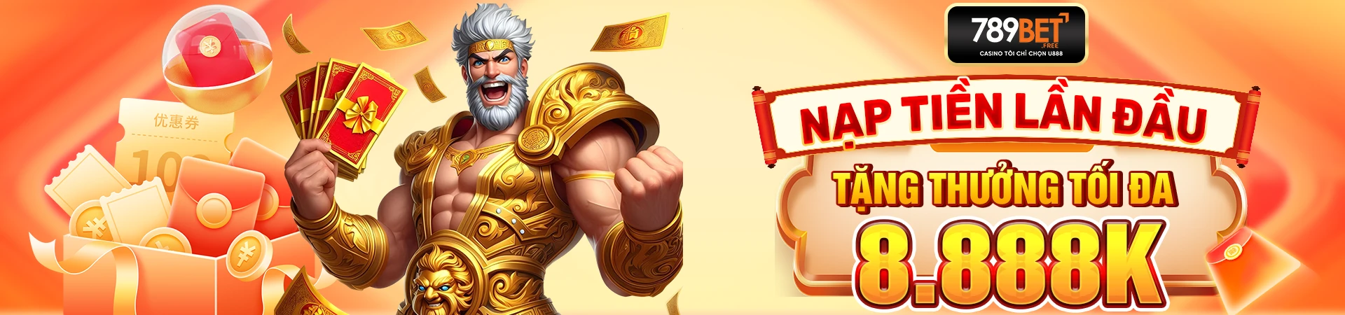 Nạp tiền lần đầu tặng thưởng tối đa 8.888k