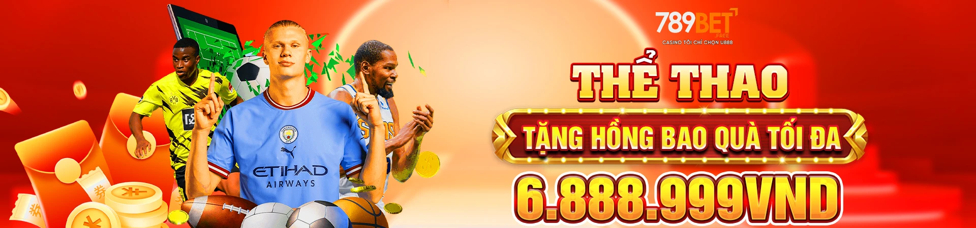 Thể thao tặng hồng bao quà tối đa 6888k